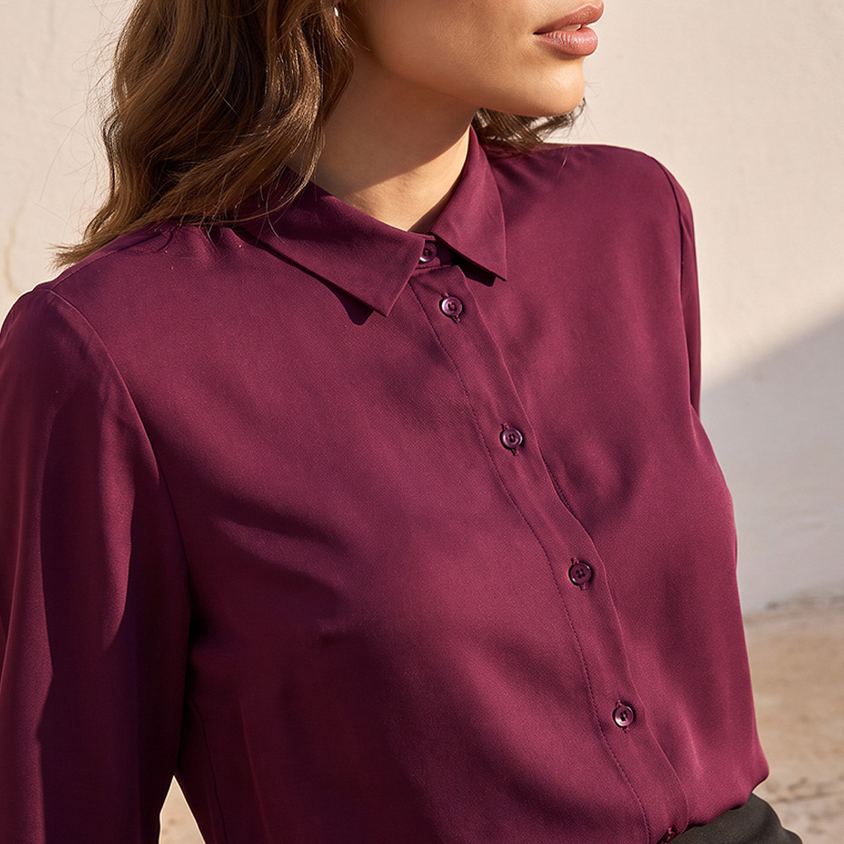 قميص فيسكوز بثنية مقلوبة من سبلاش بيسكس-women-clothing-shirtsandblouses-shirts-image-4