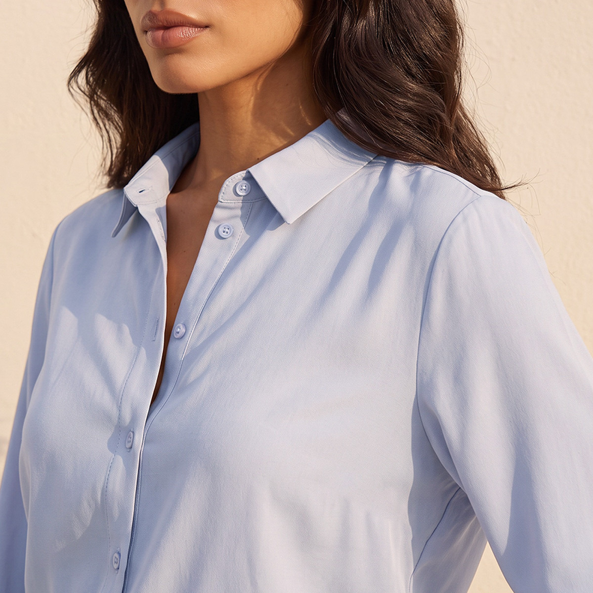 قميص فيسكوز بثنية مقلوبة من سبلاش بيسكس-women-clothing-shirtsandblouses-shirts-image-5