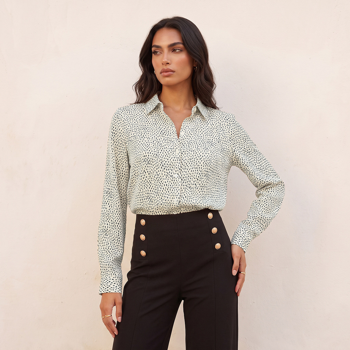 Splash Basics Viscose Printed Shirt with High-Low Hem-women-clothing-shirtsandblouses-shirts-image-1
