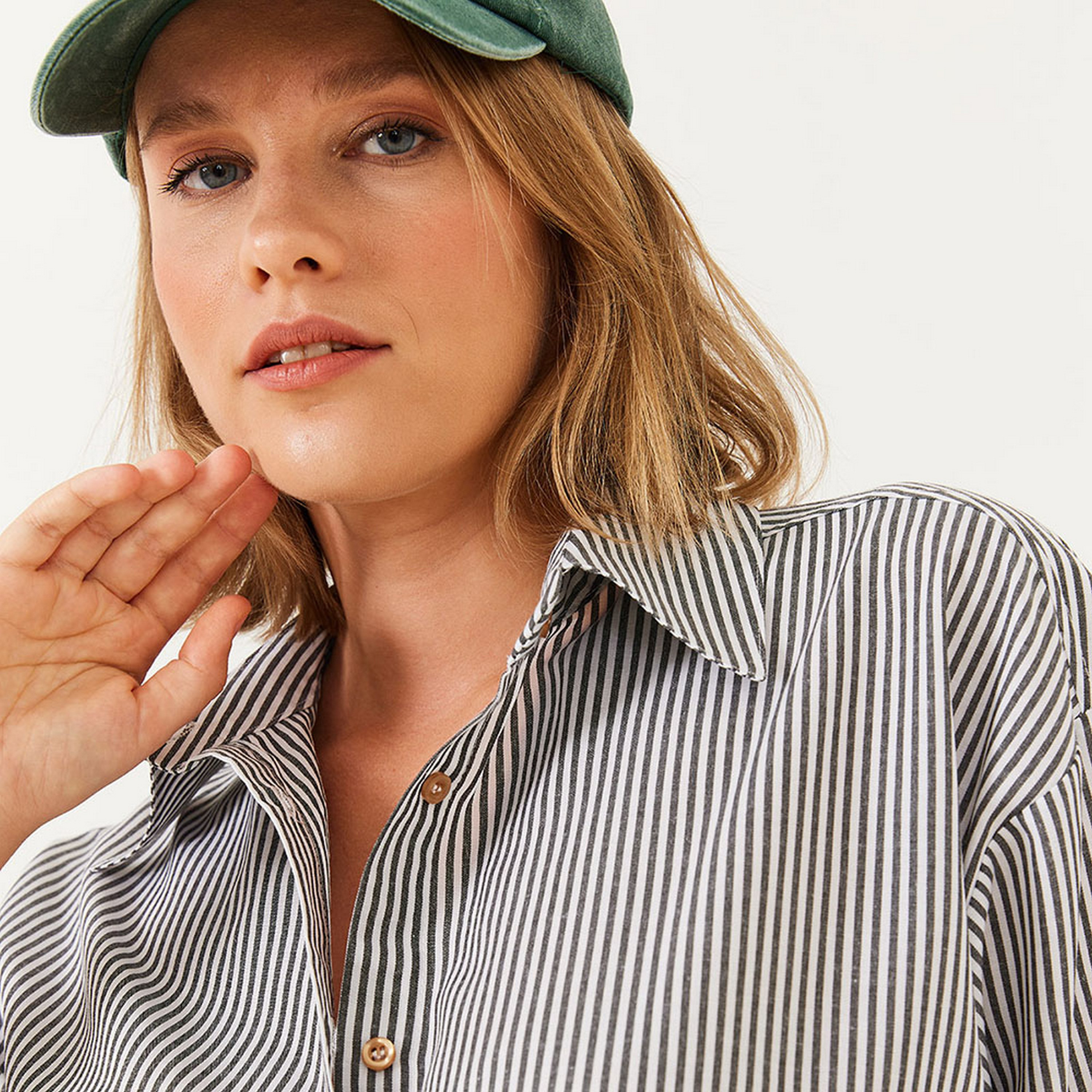 Bianco Lucci Stripes Collared Dropped Sleeves Women's Shirt-women-clothing-shirtsandblouses-shirts-image-12