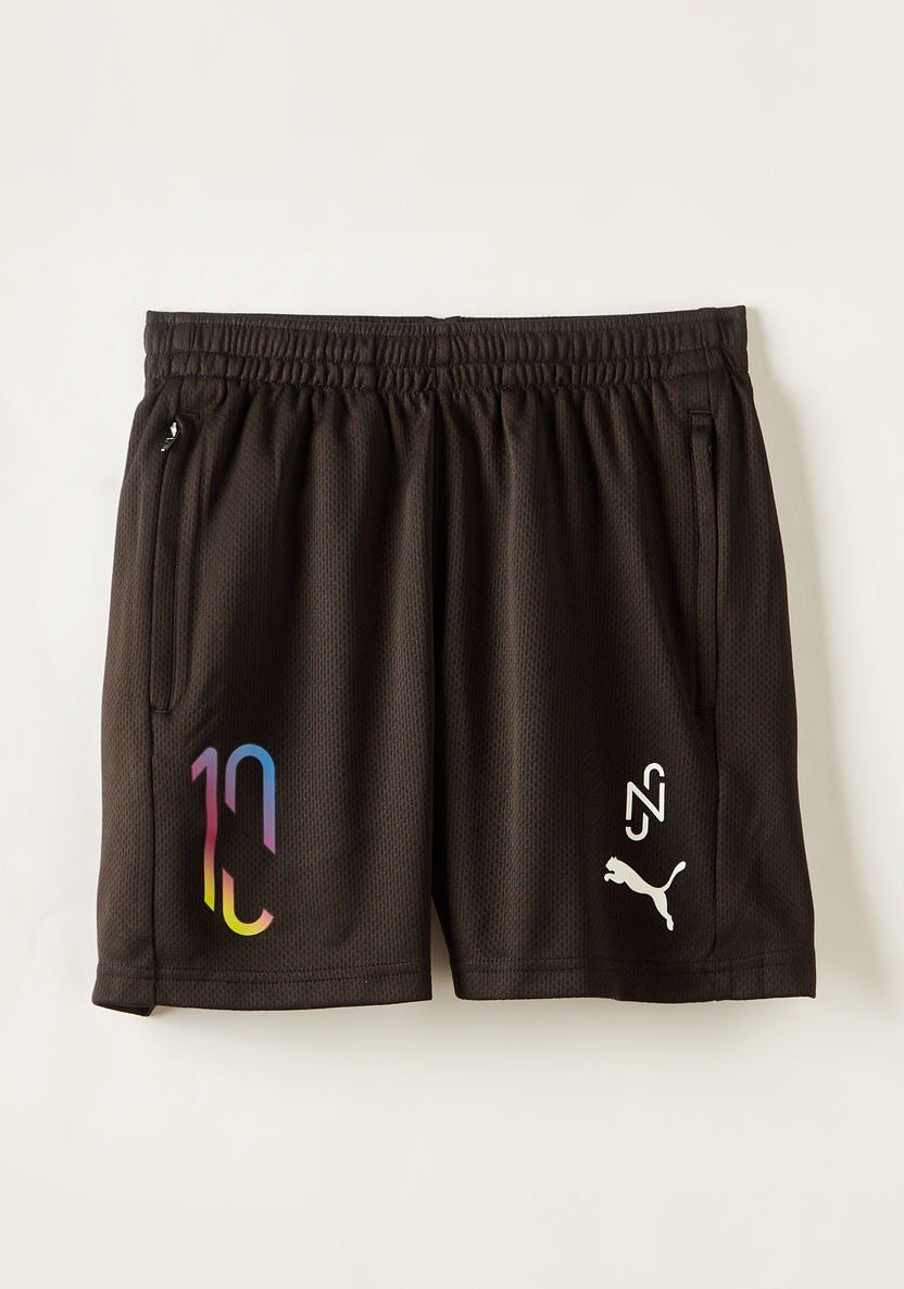 PUMA Printed Training Shorts with Elasticated Waistband and Pockets-Shorts-image-0