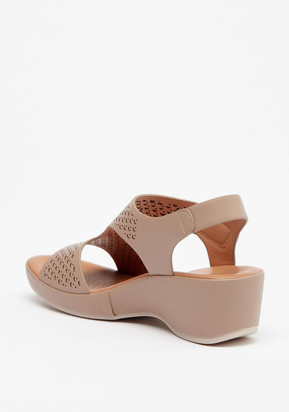 Le Confort Cutout Detail Sandal with Wedge Heels-Women%27s Heel Sandals-image-2