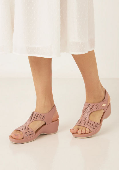 Le Confort Cutout Detail Sandal with Wedge Heels