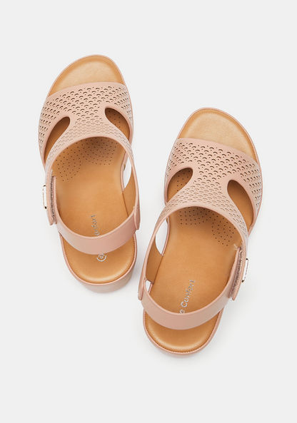 Le Confort Cutout Detail Sandal with Wedge Heels-Women%27s Heel Sandals-image-2