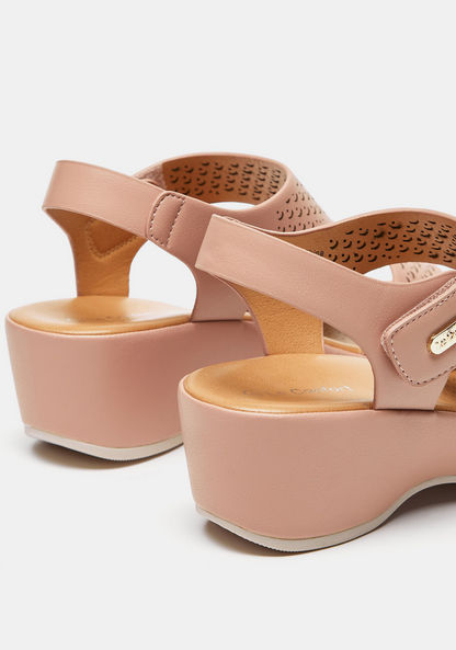 Le Confort Cutout Detail Sandal with Wedge Heels-Women%27s Heel Sandals-image-3