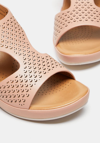 Le Confort Cutout Detail Sandal with Wedge Heels-Women%27s Heel Sandals-image-5