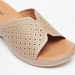 Le Confort Perforated Slip-On Sandals with Wedge Heels-Women%27s Heel Sandals-thumbnailMobile-4