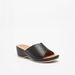 Le Confort Perforated Slip-On Sandals with Wedge Heels-Women%27s Heel Sandals-thumbnailMobile-1