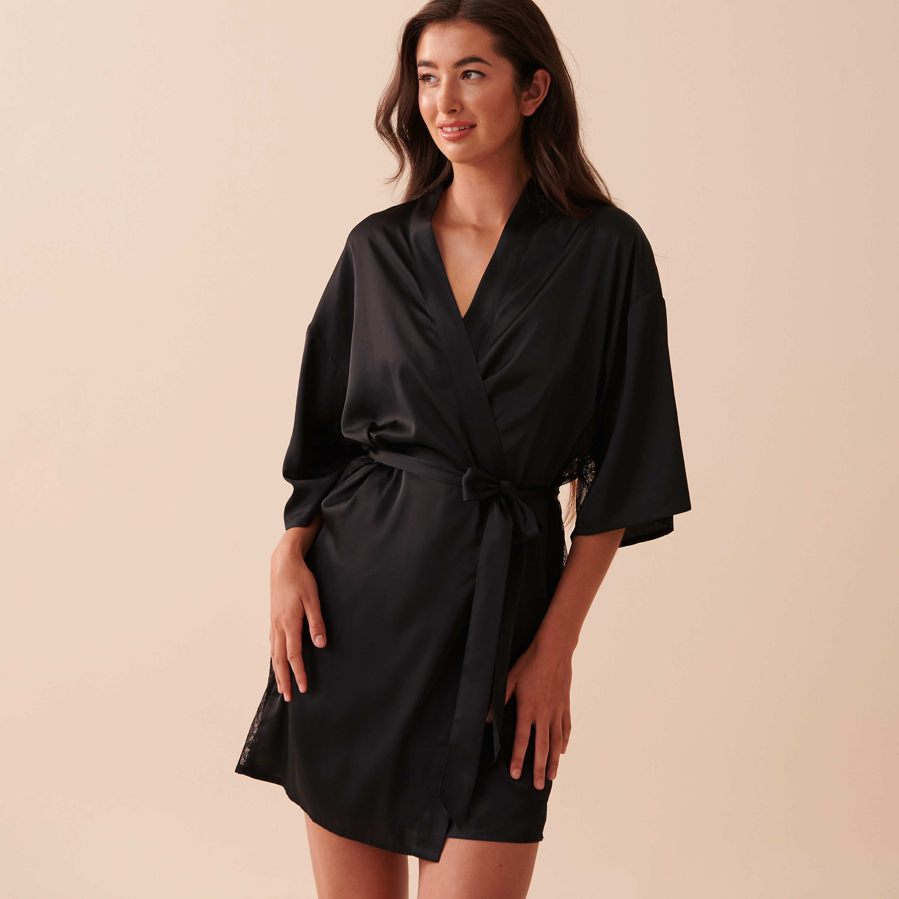 كيمونو نوم من الدانتيل من لا في إن روز-women-clothing-nightwear-robes-image-2