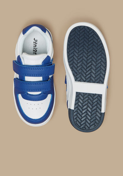 Juniors Perforated Sneakers with Hook and Loop Closure-Boy%27s Sneakers-image-3