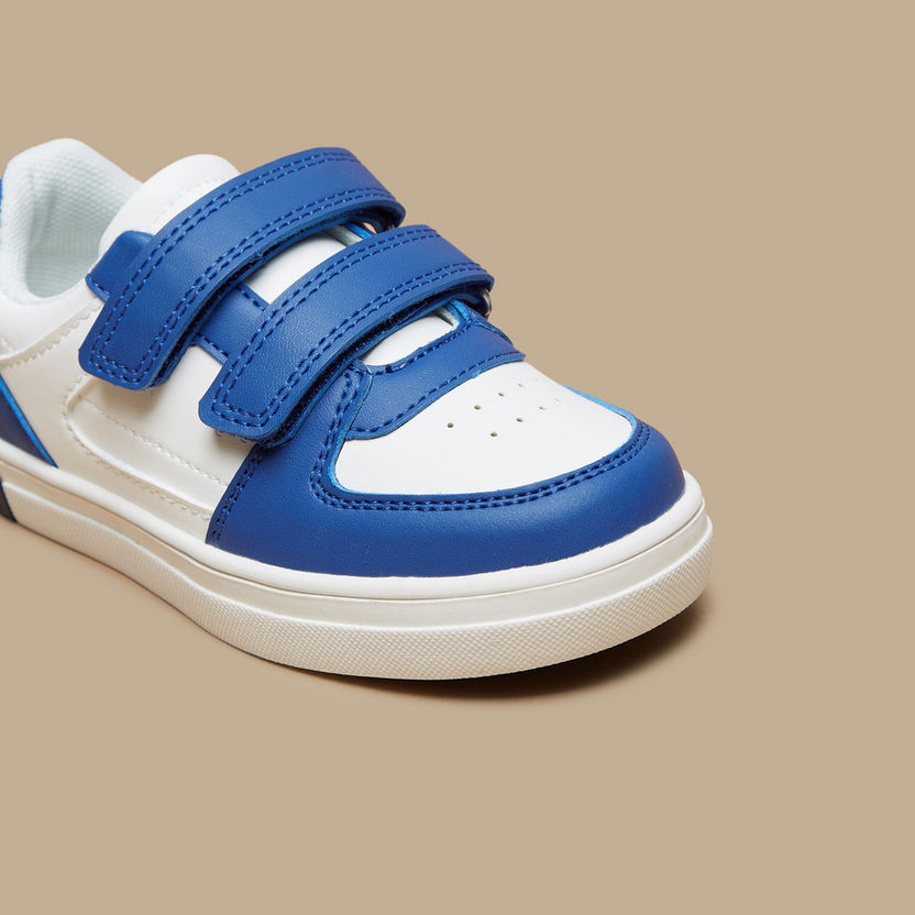 Juniors Perforated Sneakers with Hook and Loop Closure-Boy%27s Sneakers-image-4