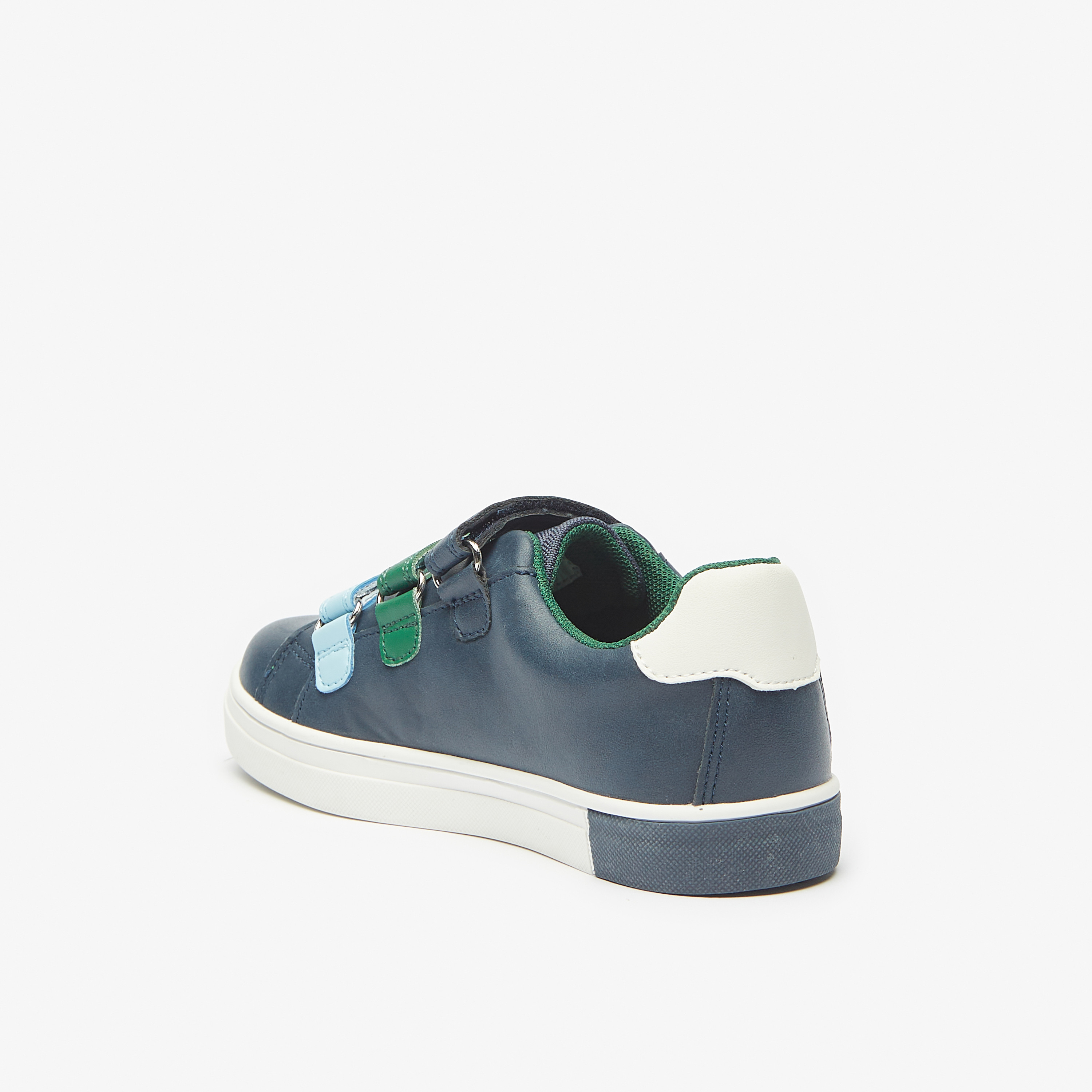 حذاء سنيكرز سادة بشريط إغلاق من جونيورز-boys-shoes-sneakers-image-2
