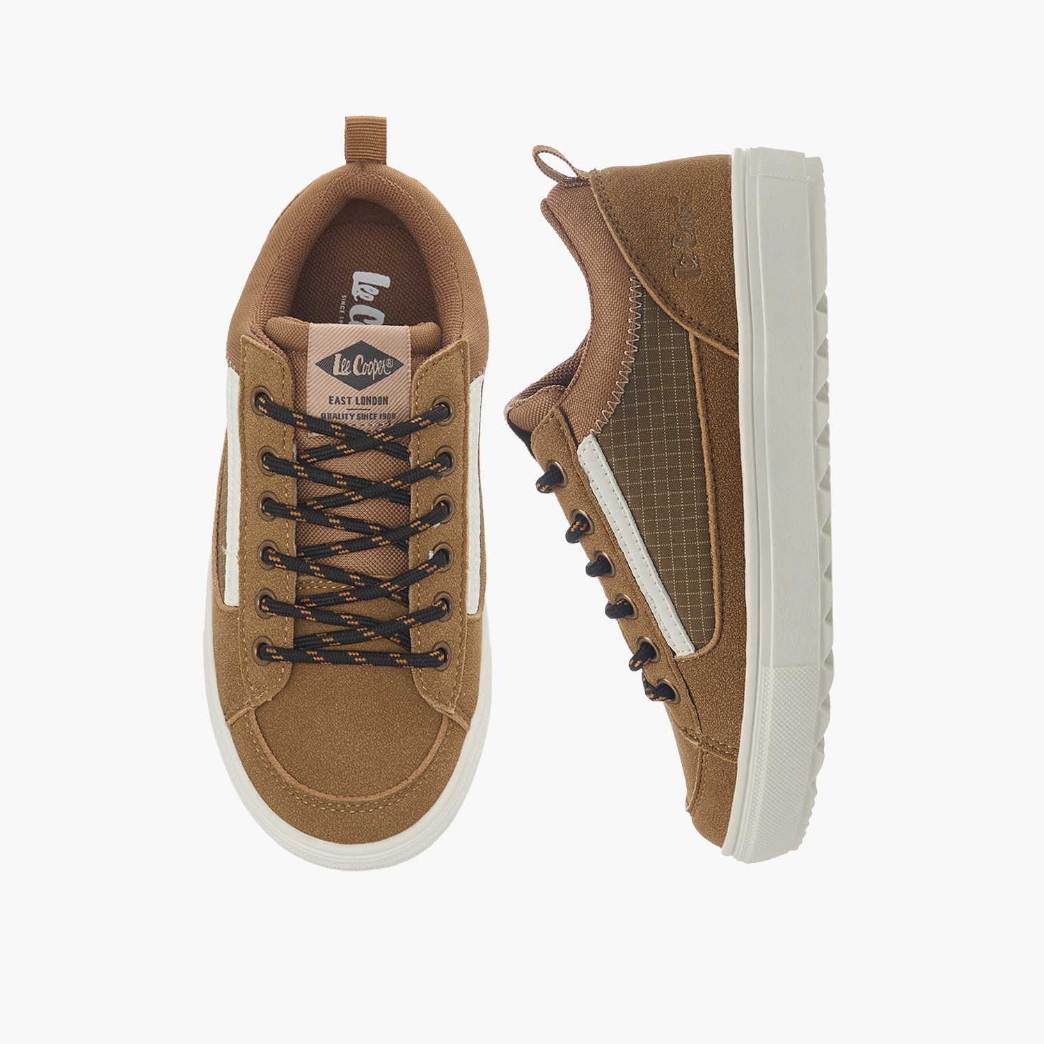 Lee Cooper Boys Textured Lace-Up Ankle Sneakers-boys-shoes-sneakers-image-1