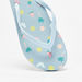 Aqua Tropical Print Slip-On Flip Flops-Girl%27s Flip Flops & Beach Slippers-thumbnail-3