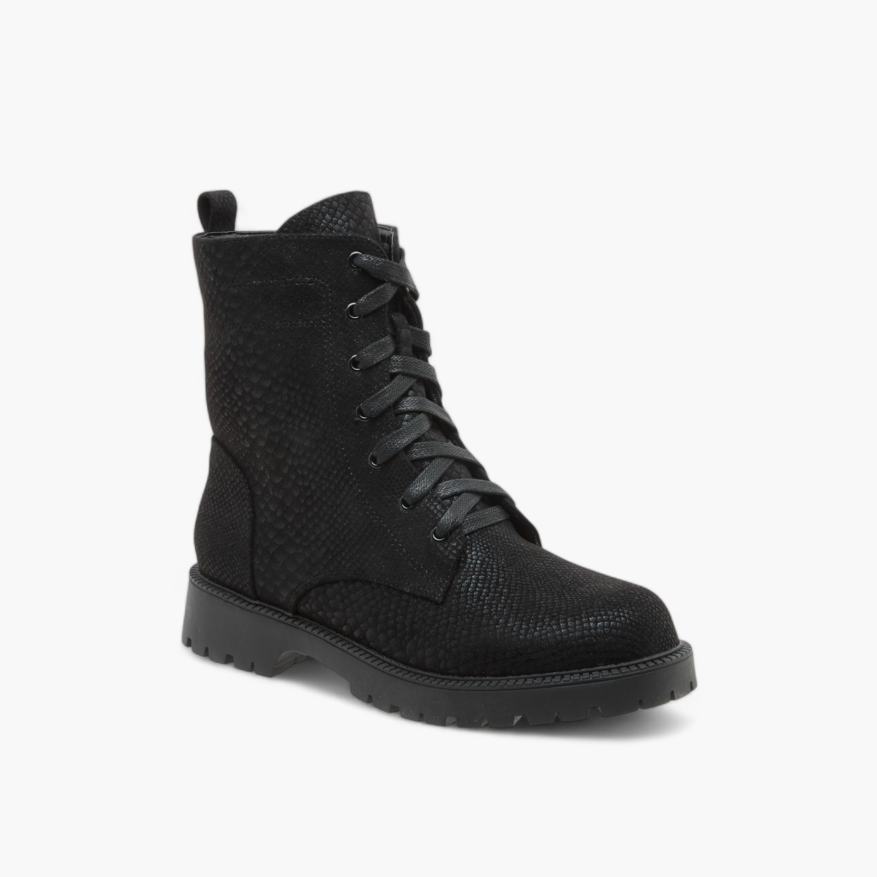 بوت بارز الملمس برقبة طويلة وسحاب إغلاق للنساء من سيليست-women-shoes-boots-image-2
