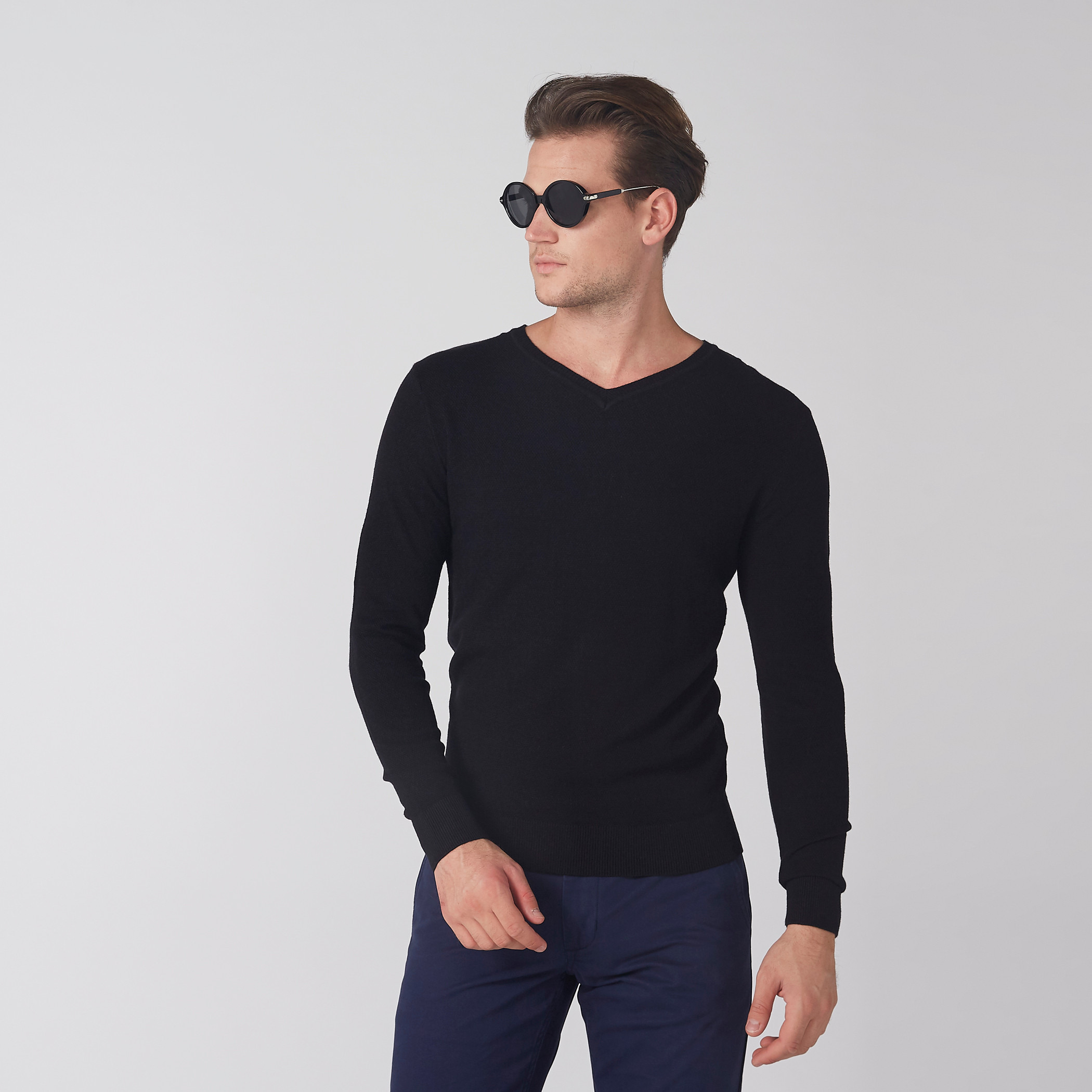 Long v neck sweater hotsell