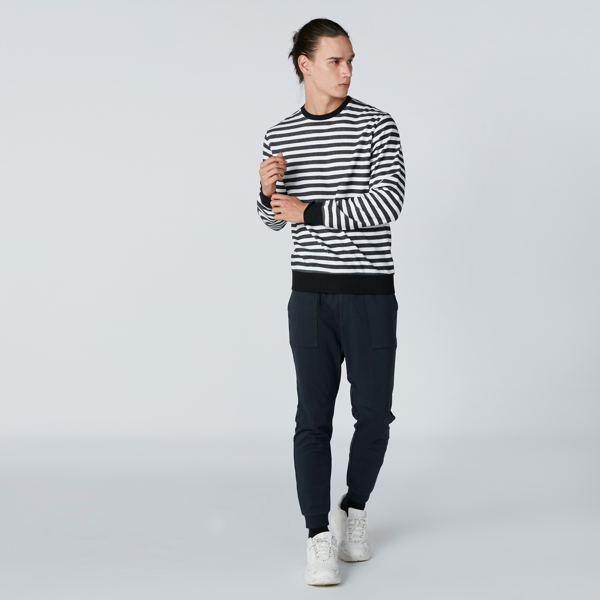 Striped on sale sweatshirt mens