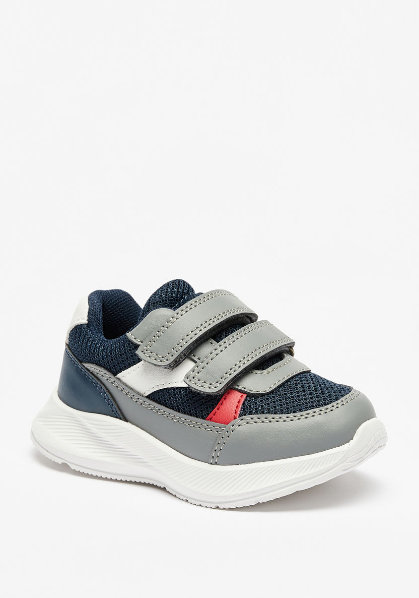 Barefeet Colourblock Sneakers with Hook and Loop Closure-Boy%27s Sneakers-image-0