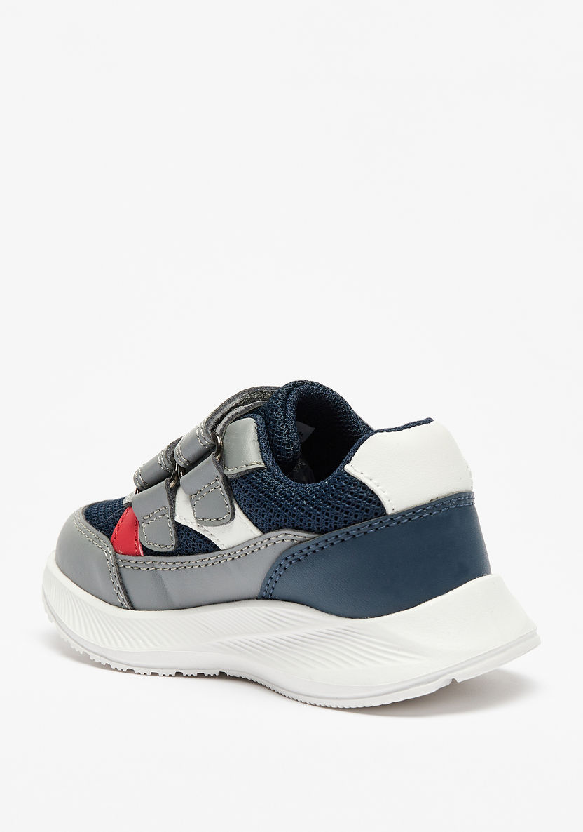 Barefeet Colourblock Sneakers with Hook and Loop Closure-Boy%27s Sneakers-image-1