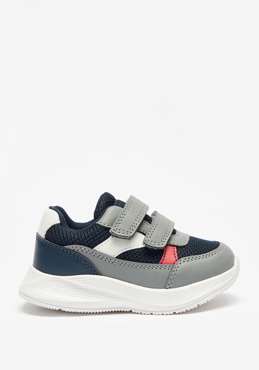 Barefeet Colourblock Sneakers with Hook and Loop Closure-Boy%27s Sneakers-image-2