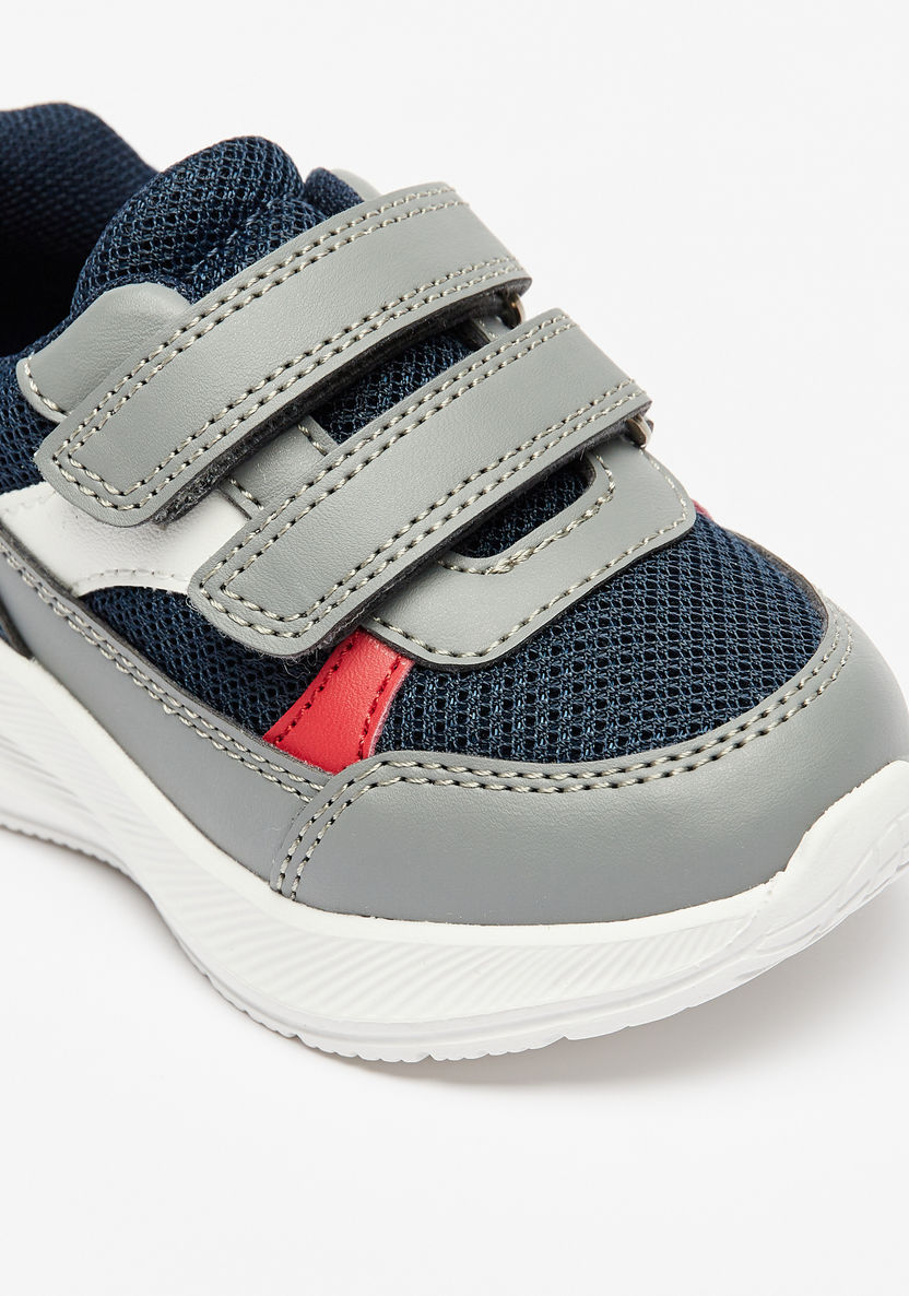 Barefeet Colourblock Sneakers with Hook and Loop Closure-Boy%27s Sneakers-image-4