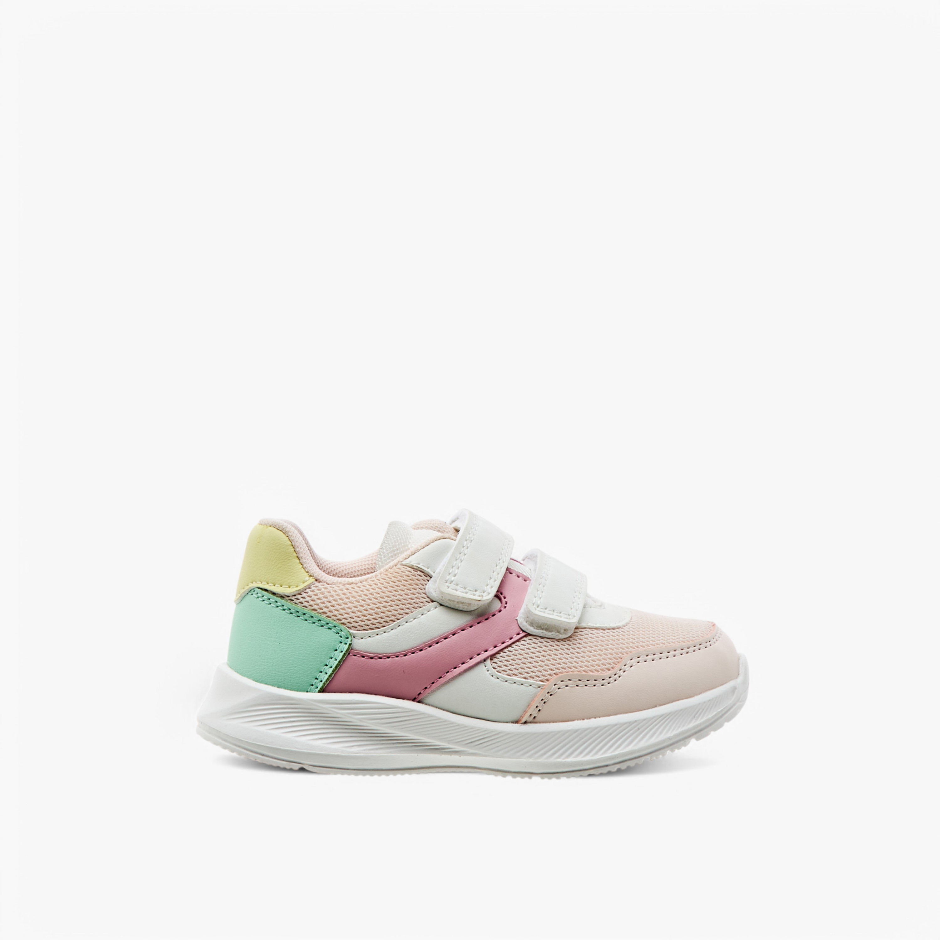 Barefeet Panelled Ankle Sneakers with Hook and Loop Closure-girls-shoes-sneakers-image-8