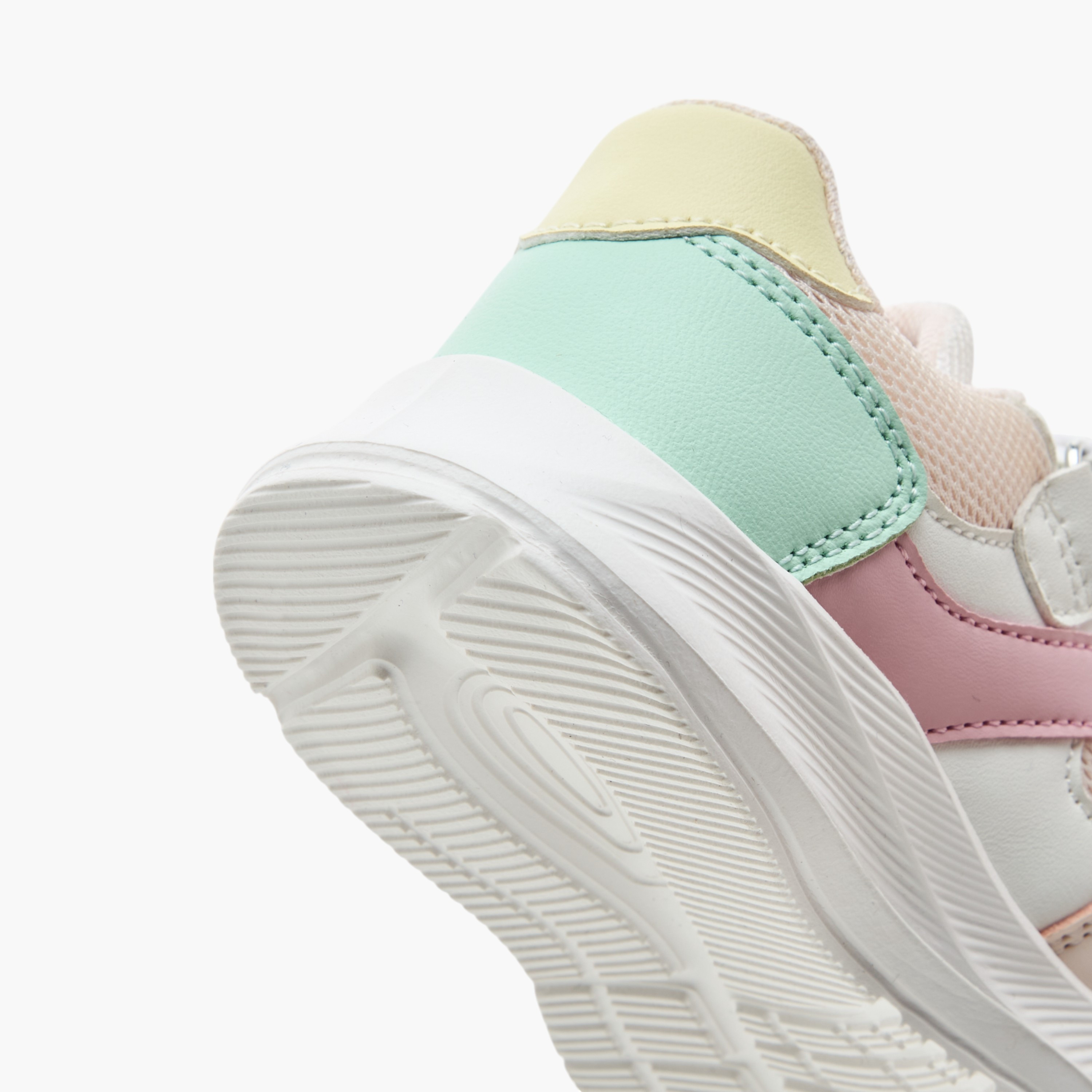 Barefeet Panelled Ankle Sneakers with Hook and Loop Closure-girls-shoes-sneakers-image-10