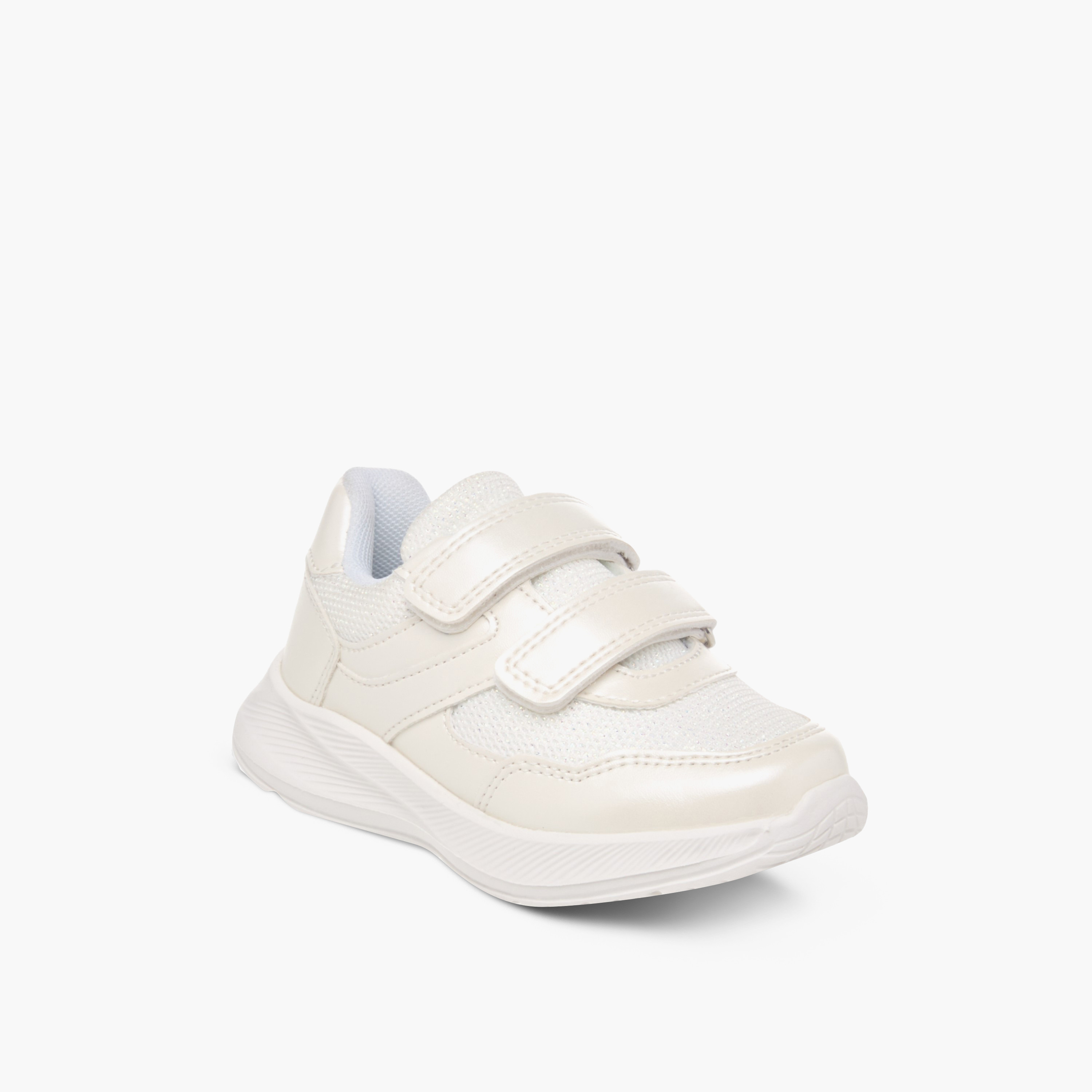 Barefeet Panelled Ankle Sneakers with Hook and Loop Closure-girls-shoes-sneakers-image-2
