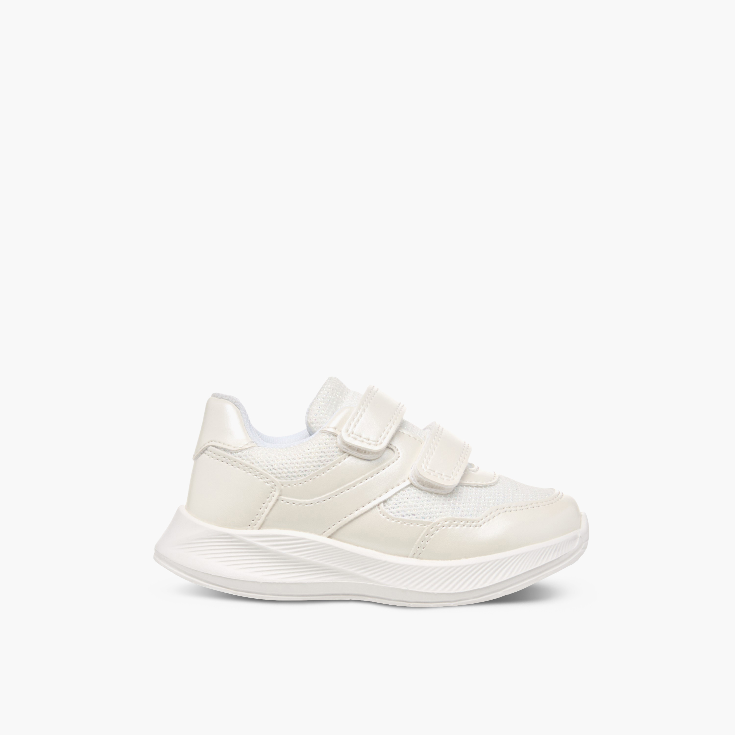 Barefeet Panelled Ankle Sneakers with Hook and Loop Closure-girls-shoes-sneakers-image-3
