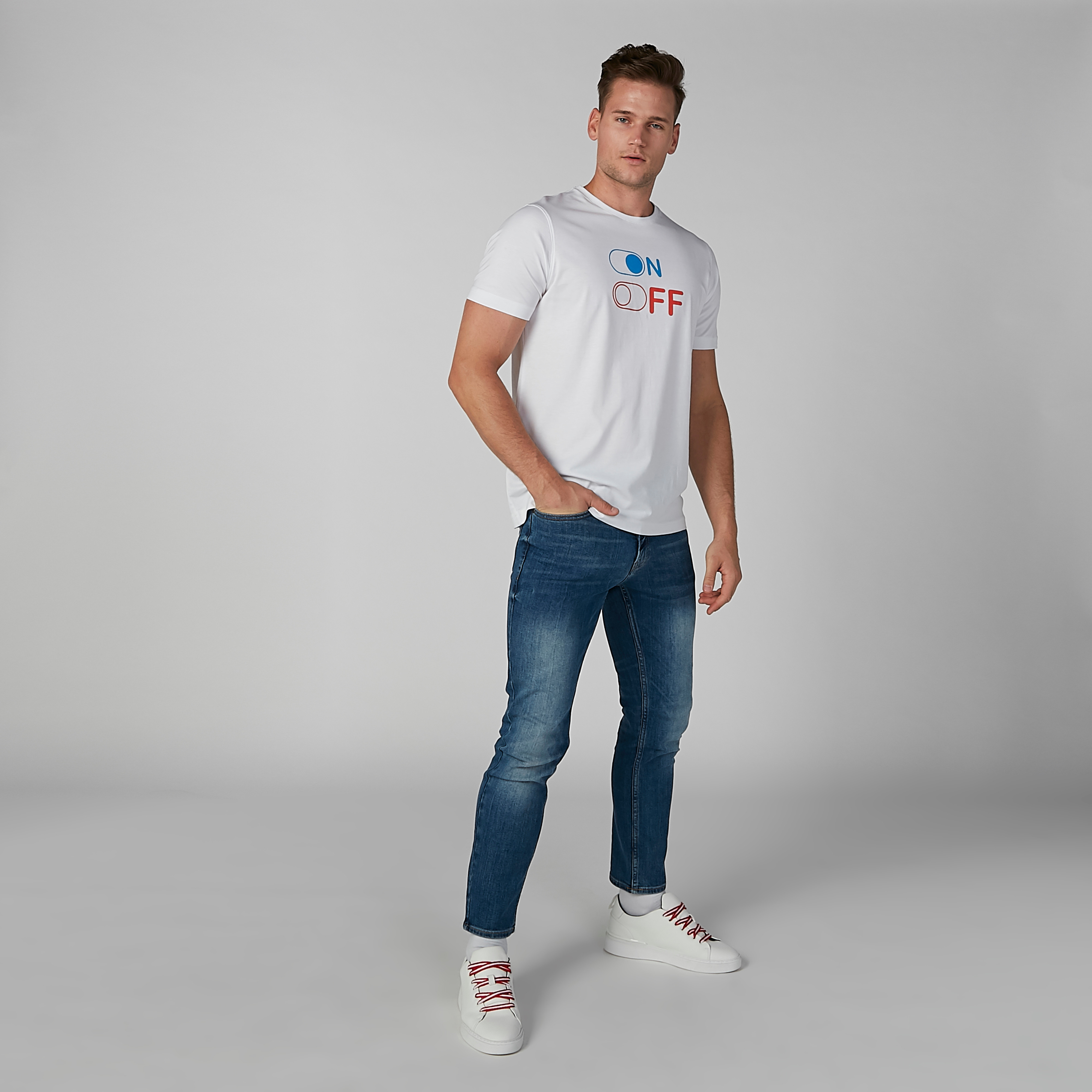 Printed T-shirt with Crew Neck and Short Sleeves-men-clothing-tshirtsandpolos-tshirts-image-1