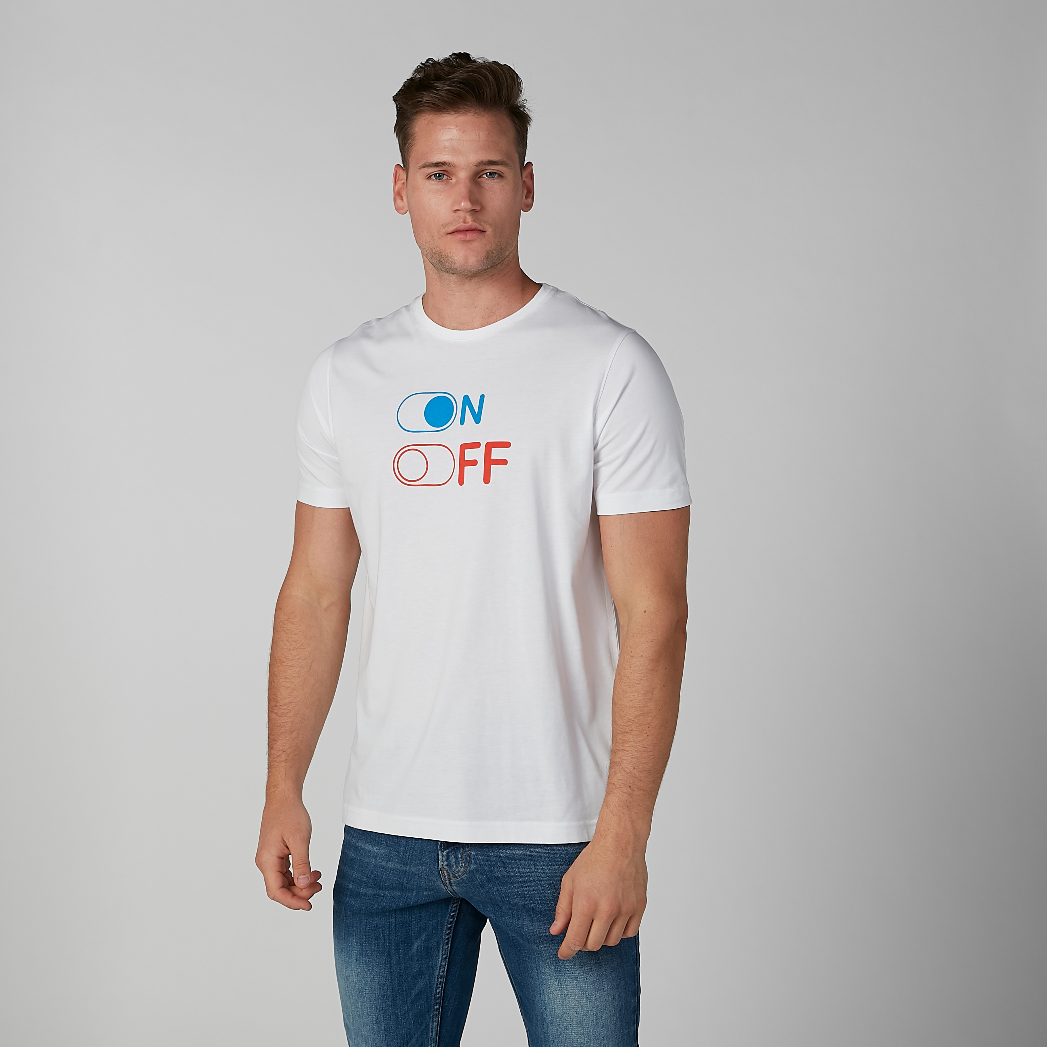 Printed T-shirt with Crew Neck and Short Sleeves-men-clothing-tshirtsandpolos-tshirts-image-2
