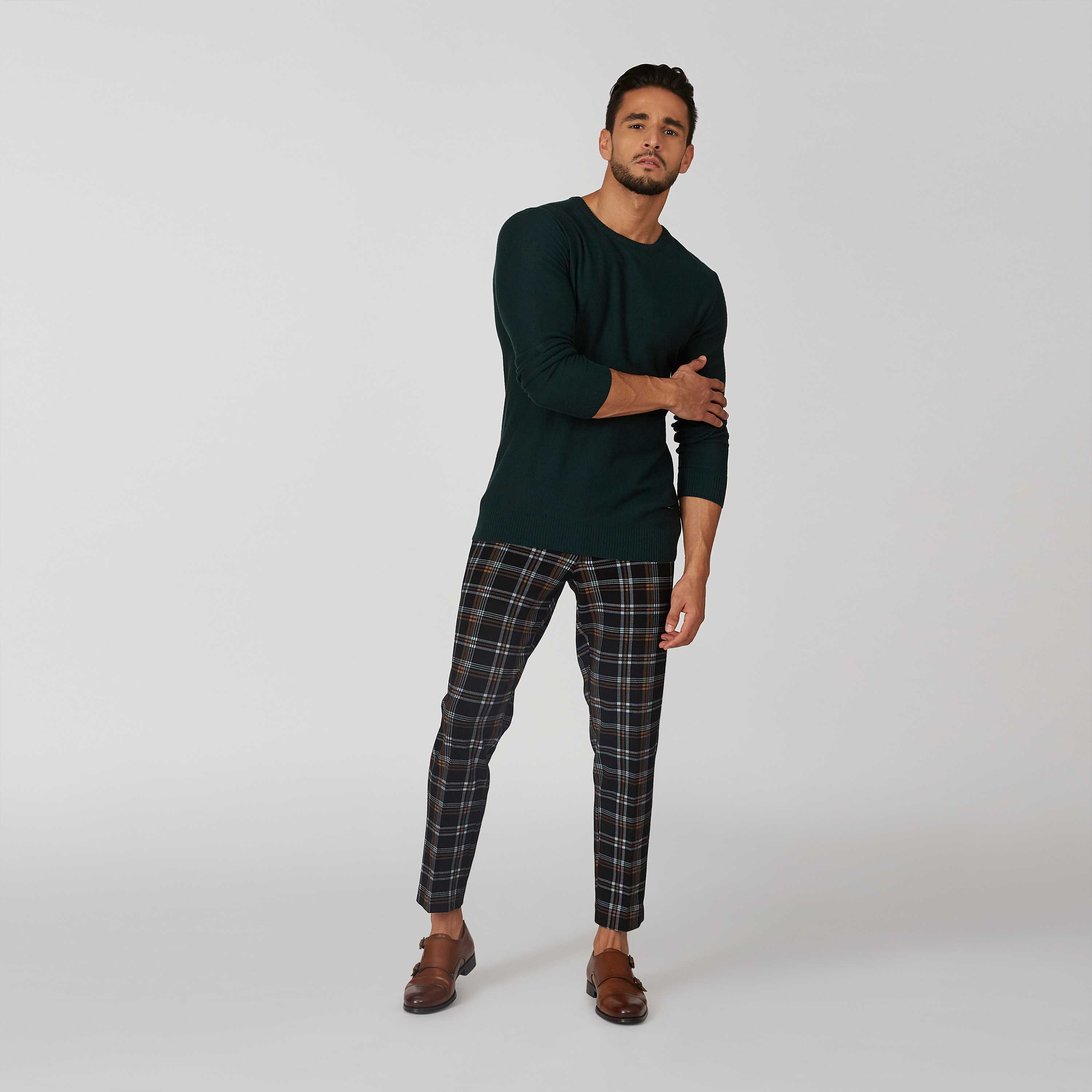 كنزة بارزة الملمس بياقة مستديرة وأكمام طويلة-men-clothing-sweatersandpullovers-image-20
