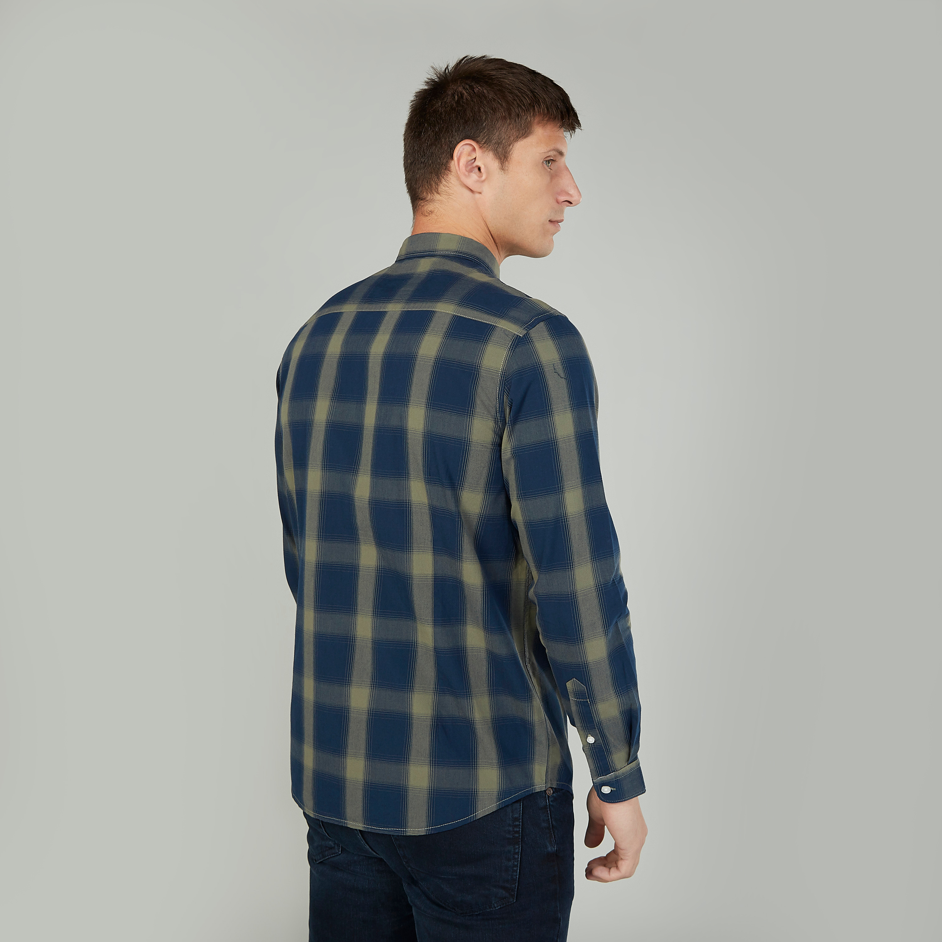 Slim sales check shirt