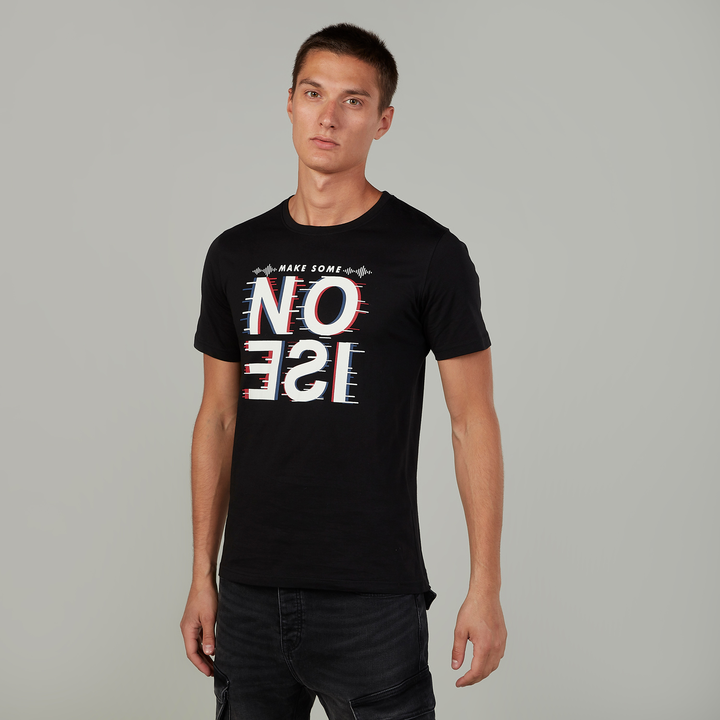 Slim Fit Printed Crew Neck T-shirt with Short Sleeves-men-clothing-tshirtsandpolos-tshirts-image-1
