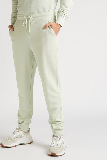Sustainable Solid Flexi Waist Joggers with Drawstring Closure