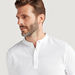 Solid T-shirt with Henley Collar and Short Sleeves-T Shirts-thumbnail-5