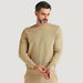 Solid Sweatshirt with Long Sleeves and Crew Neck-Hoodies and Sweatshirts-thumbnailMobile-0