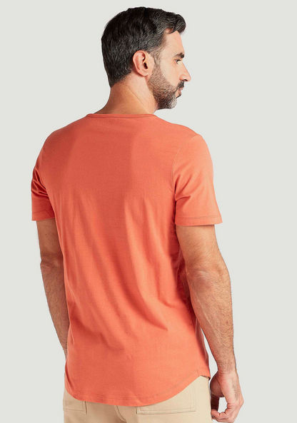 Solid T-shirt with Short Sleeves-T Shirts-image-3