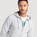 Solid Zip Through Hooded Jacket with Kangaroo Pocket-Hoodies and Sweatshirts-thumbnail-2