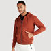 Solid Zip Through Hooded Jacket with Kangaroo Pocket-Hoodies and Sweatshirts-thumbnailMobile-0