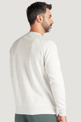 Sustainable Solid Crew Neck Sweatshirt with Long Sleeves