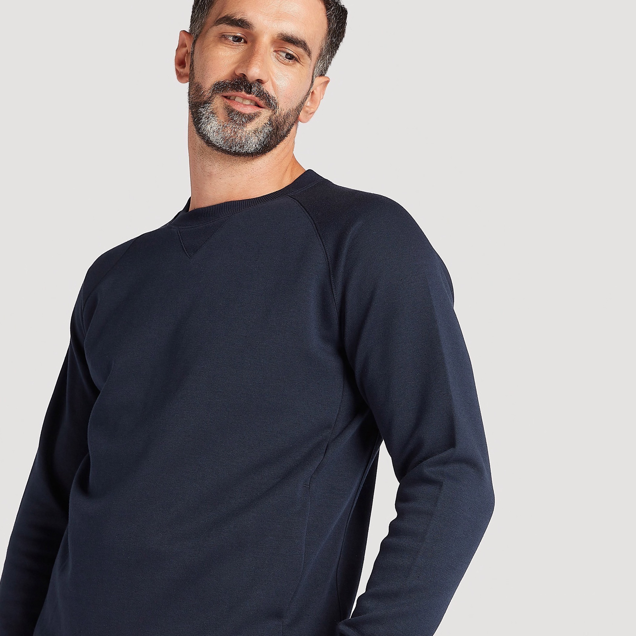 Solid Crew Neck Sweatshirt with Long Sleeves-men-winterwear-hoodiesandsweatshirts-image-3