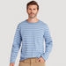 Striped T-shirt with Long Sleeves and Crew Neck-T Shirts-thumbnail-0