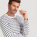 Striped T-shirt with Long Sleeves and Crew Neck-T Shirts-thumbnail-2
