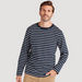 Striped T-shirt with Long Sleeves and Crew Neck-T Shirts-thumbnail-0