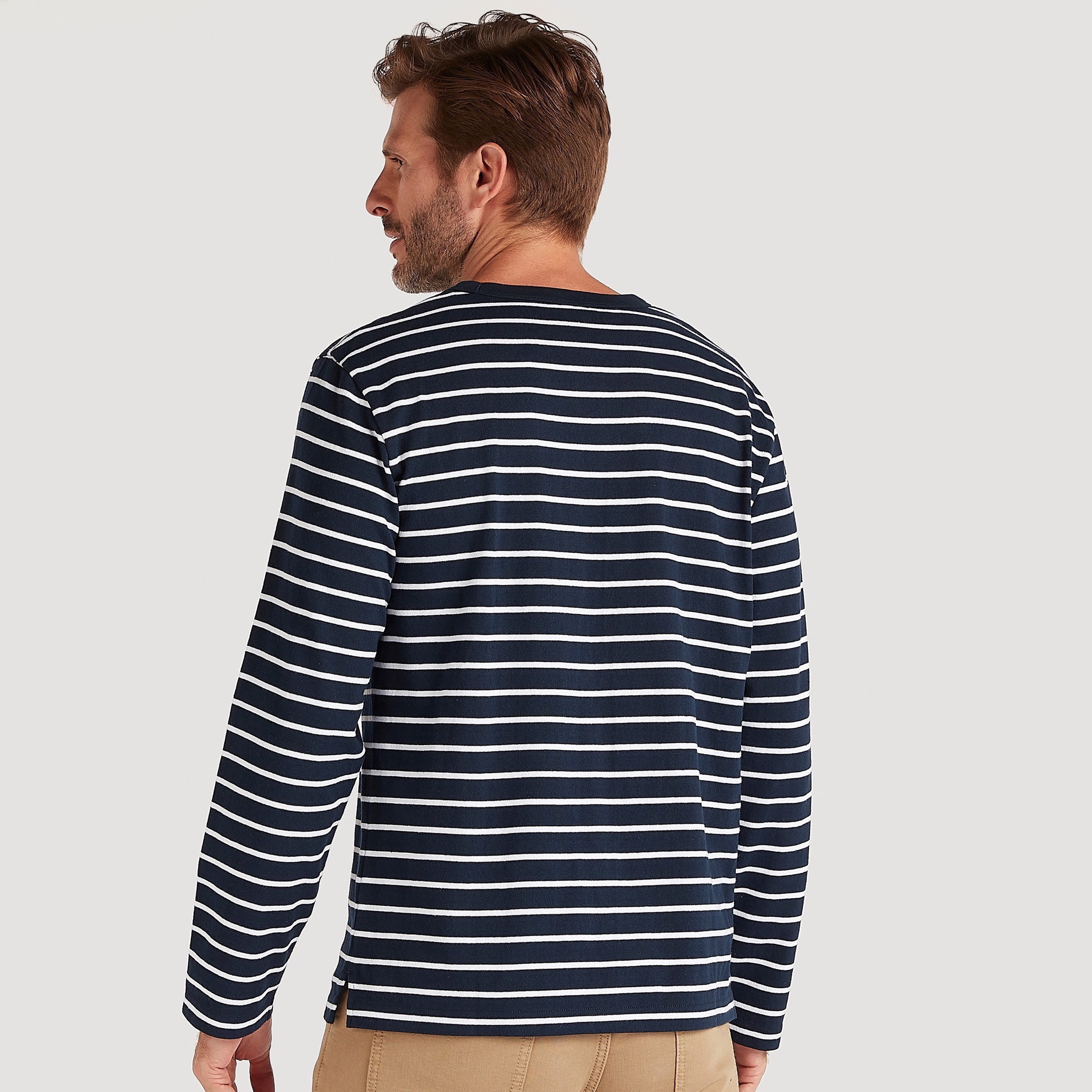 Striped long deals sleeve