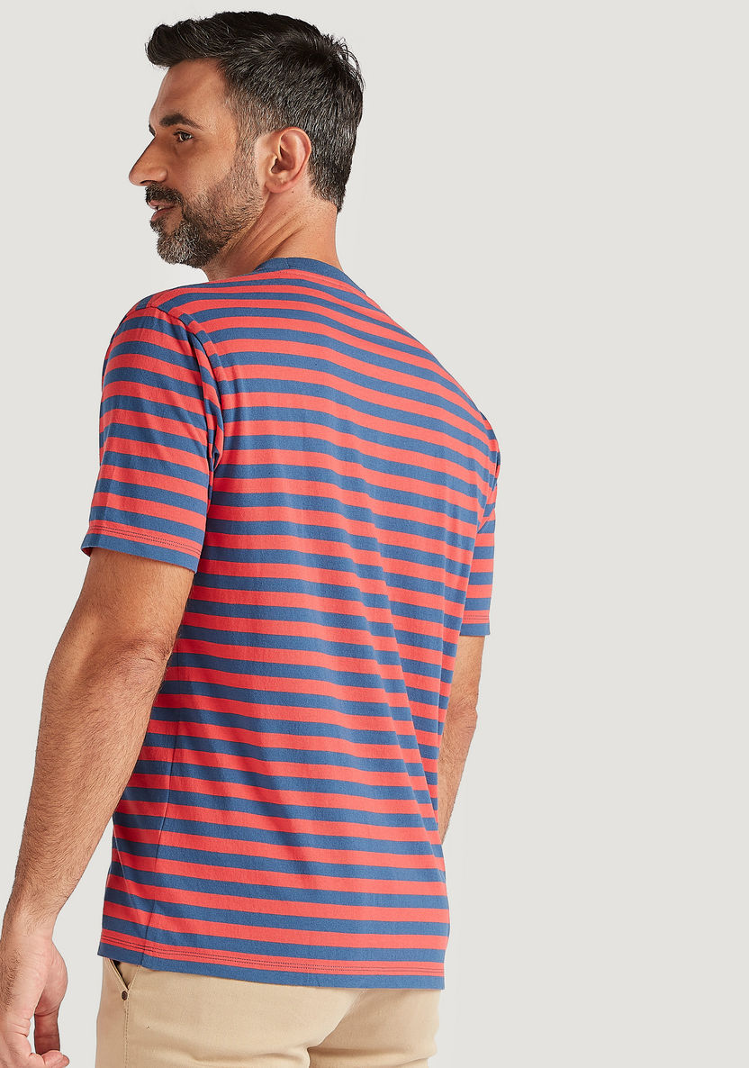 Striped T-shirt with Crew Neck and Short Sleeves-T Shirts-image-3