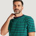 Striped T-shirt with Crew Neck and Short Sleeves-T Shirts-thumbnail-2