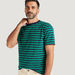 Striped T-shirt with Crew Neck and Short Sleeves-T Shirts-thumbnailMobile-4