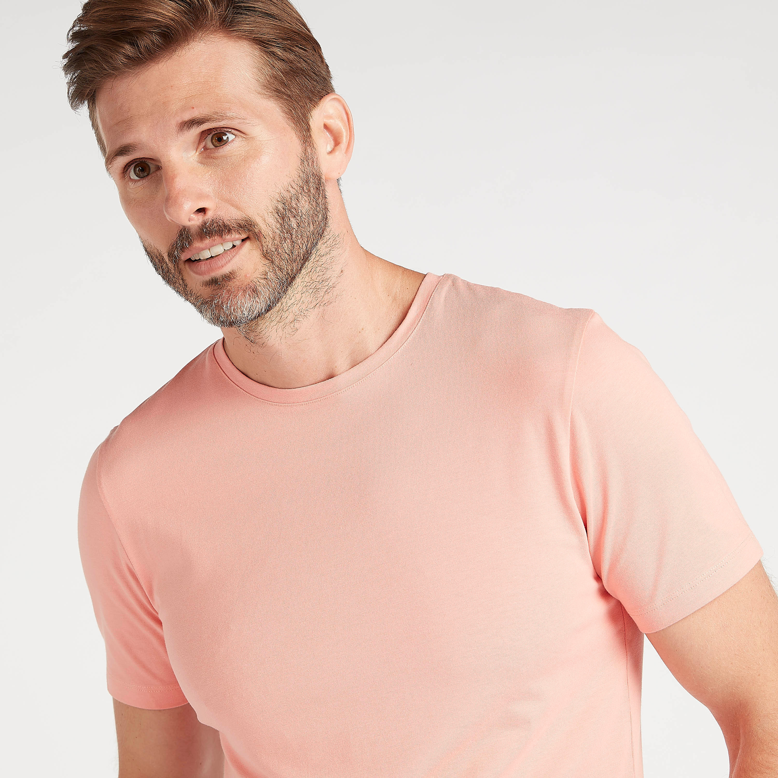 Solid Crew Neck T-shirt with Short Sleeves-men-clothing-tshirtsandpolos-tshirts-image-3